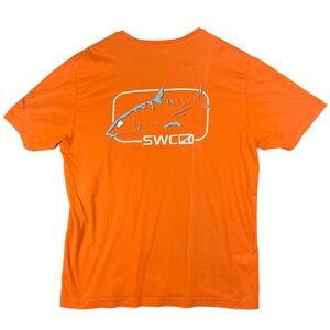 SWC Tarpon Graphic T Shirt Mens XL Orange Fishing 100% Tangüis Cotton Key West